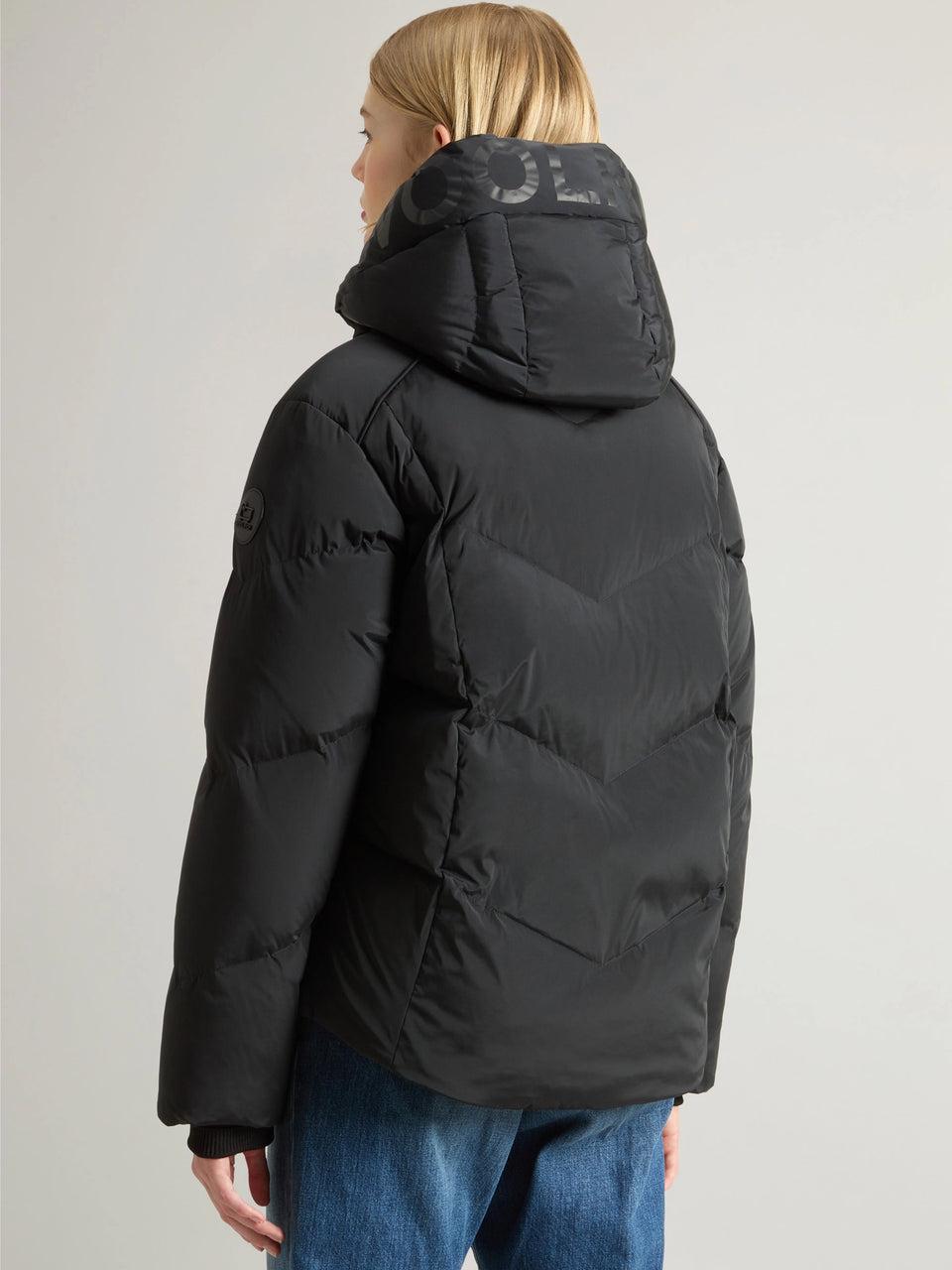 WOOLRICH Piumino Corto Alsea Con Cappuccio Staccabile Nero
