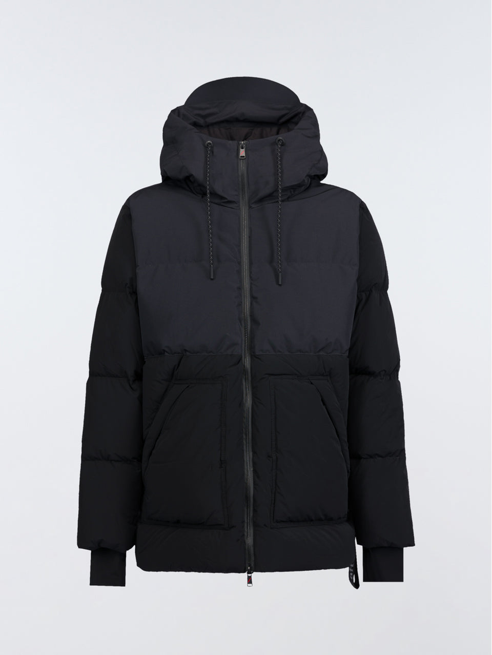 AFTER LABEL Piumino Galena in Doppio Tessuto con Cappuccio Nero