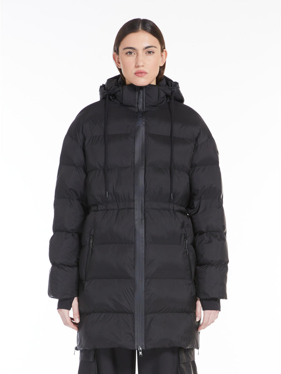 MAX MARA LEISURE Piumino in Tela di Nylon con Imbottitura in Luxepad Nero