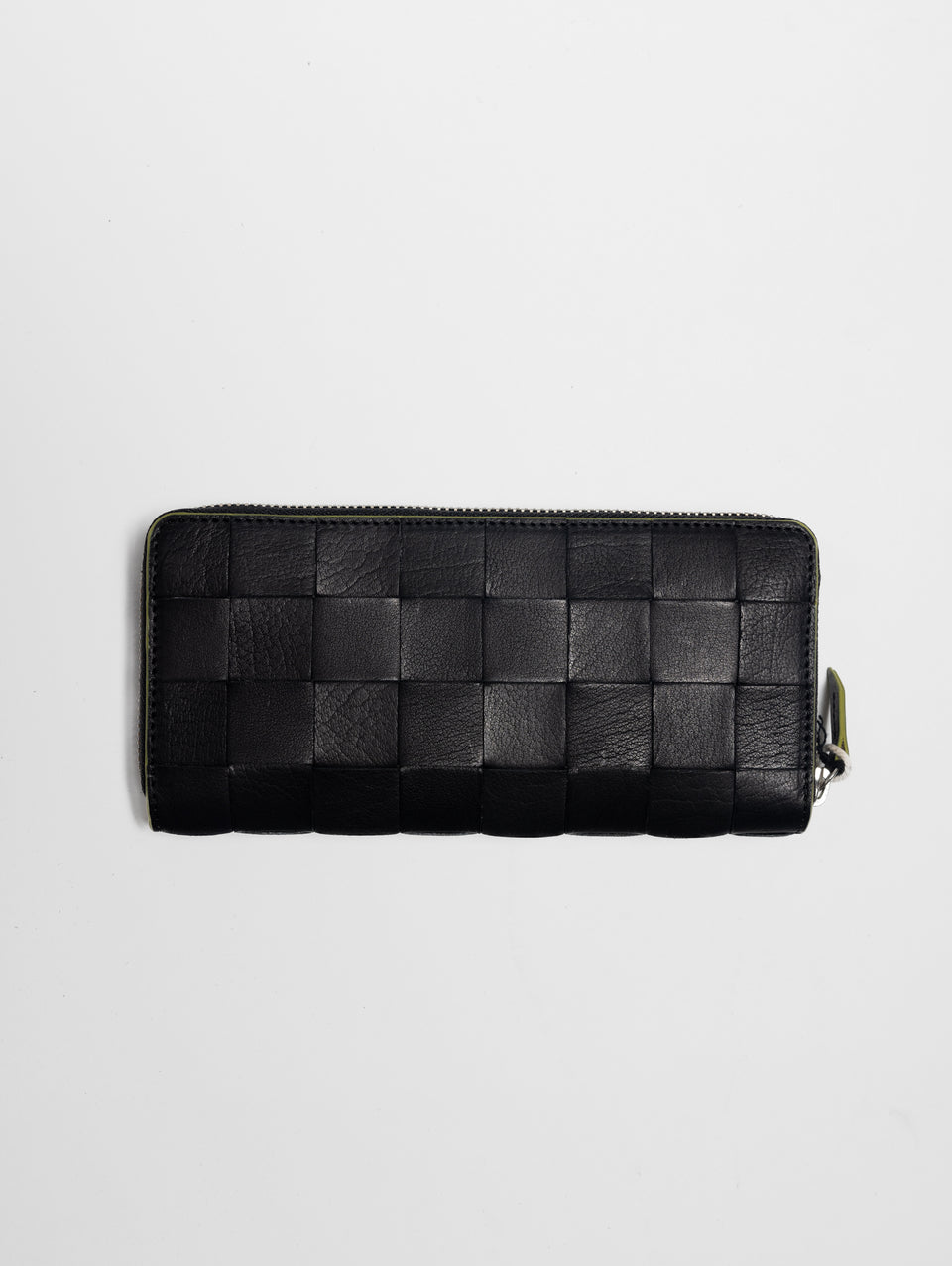 DRAGON DIFFUSION Portafoglio In Pelle Check Zip Around Wallet Nero