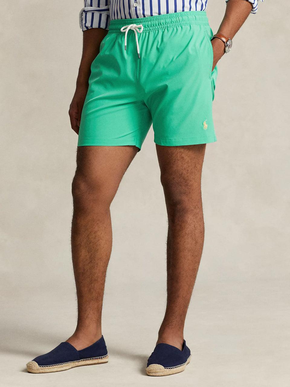 RALPH LAUREN Boxer da Mare Stretch Verde Menta