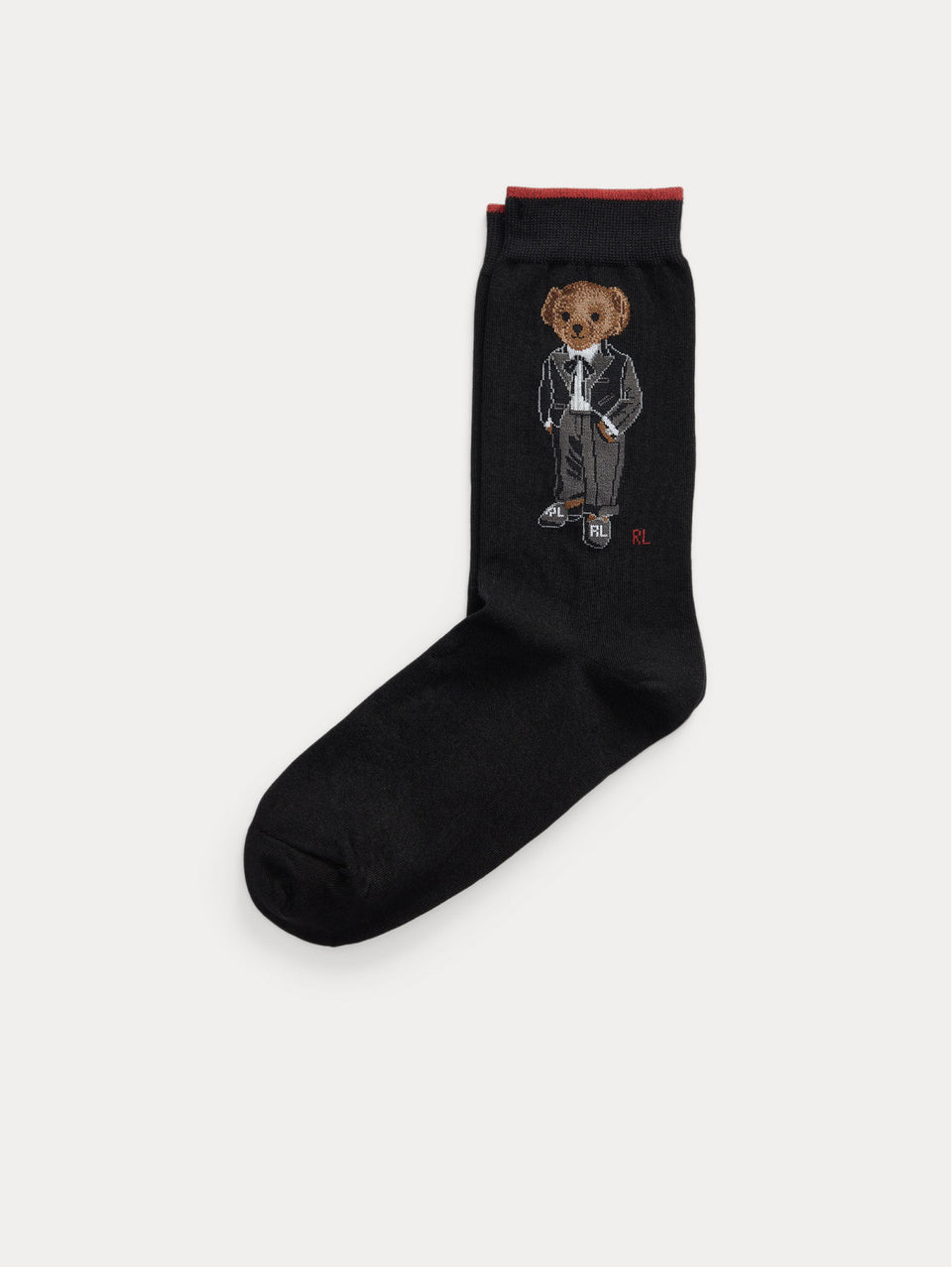 RALPH LAUREN Calze con Ricamo Polo Bear Nero