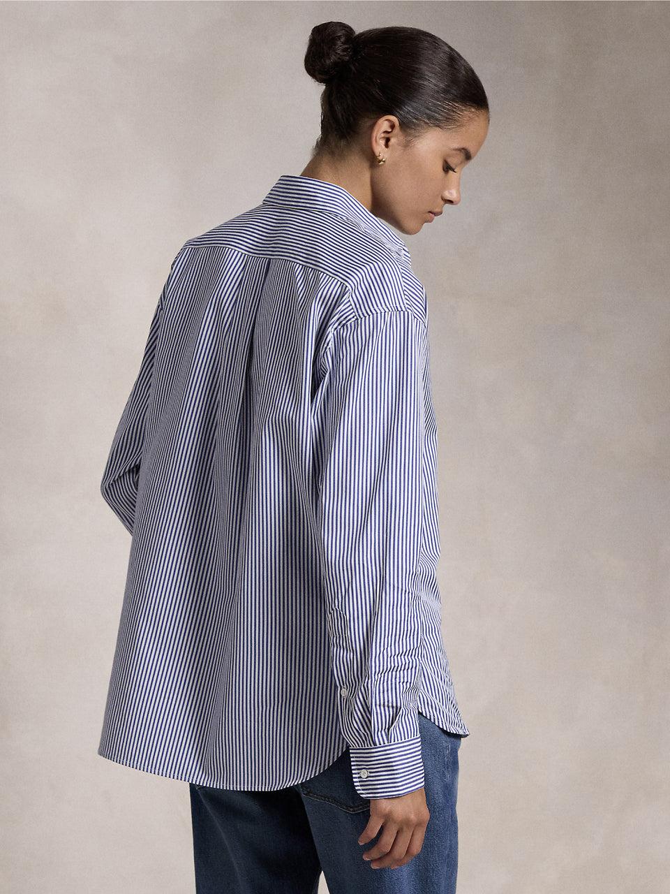 RALPH LAUREN Camicia A Righe Blu/Bianco