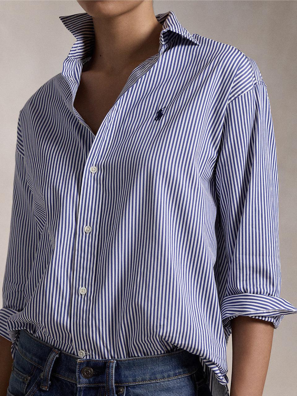 RALPH LAUREN Camicia A Righe Blu/Bianco