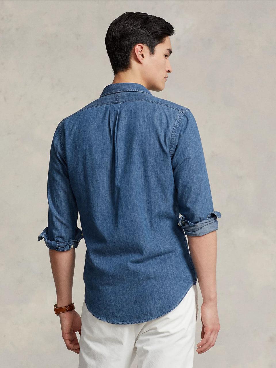 RALPH LAUREN Camicia In Denim Blu