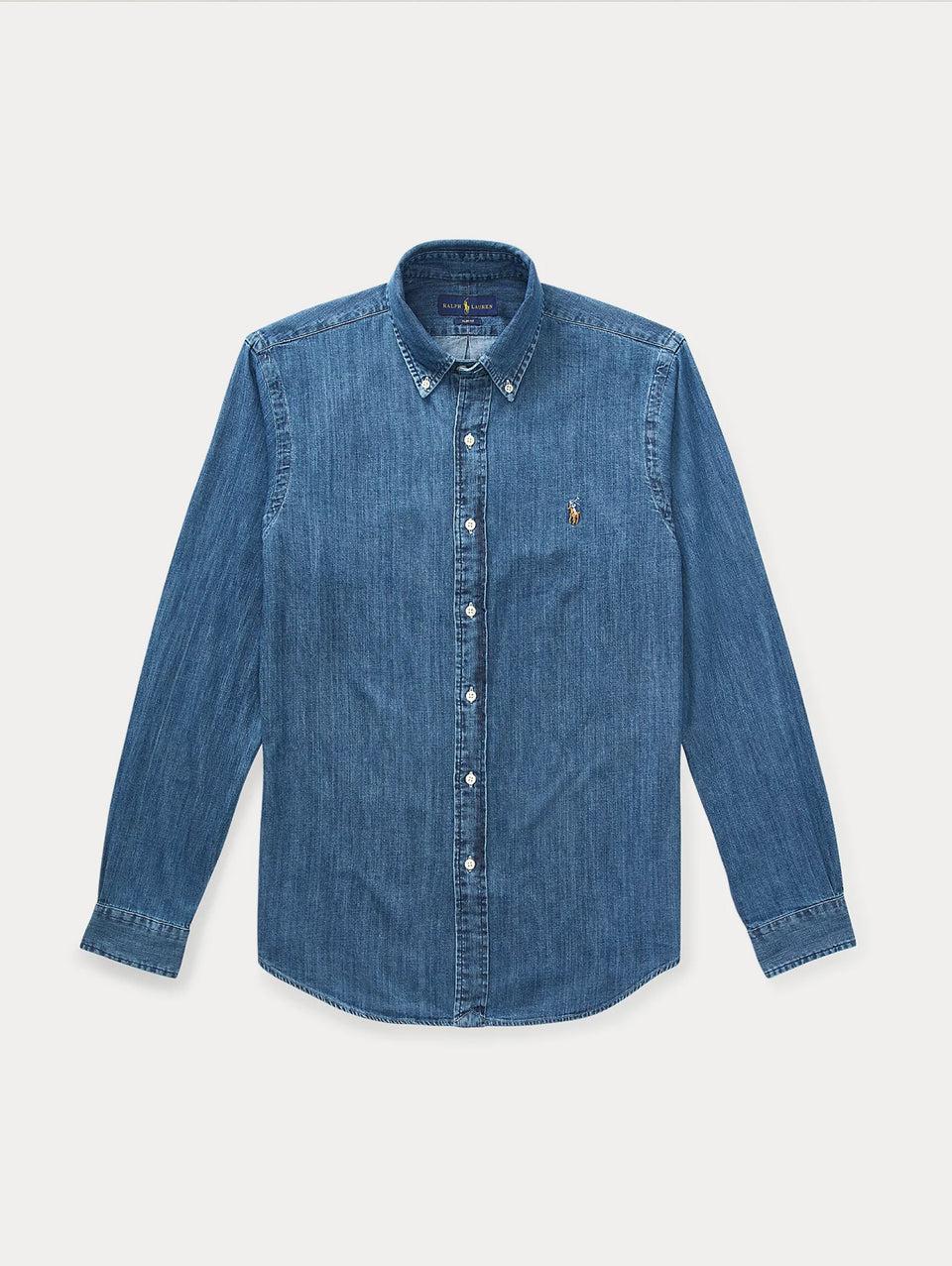 RALPH LAUREN Camicia In Denim Blu