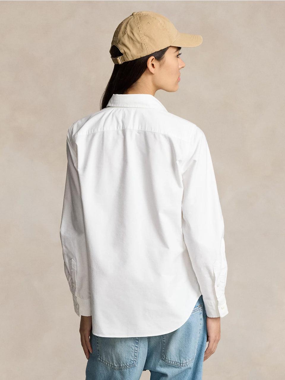 RALPH LAUREN Camicia Slim Fit In Oxford Bianco