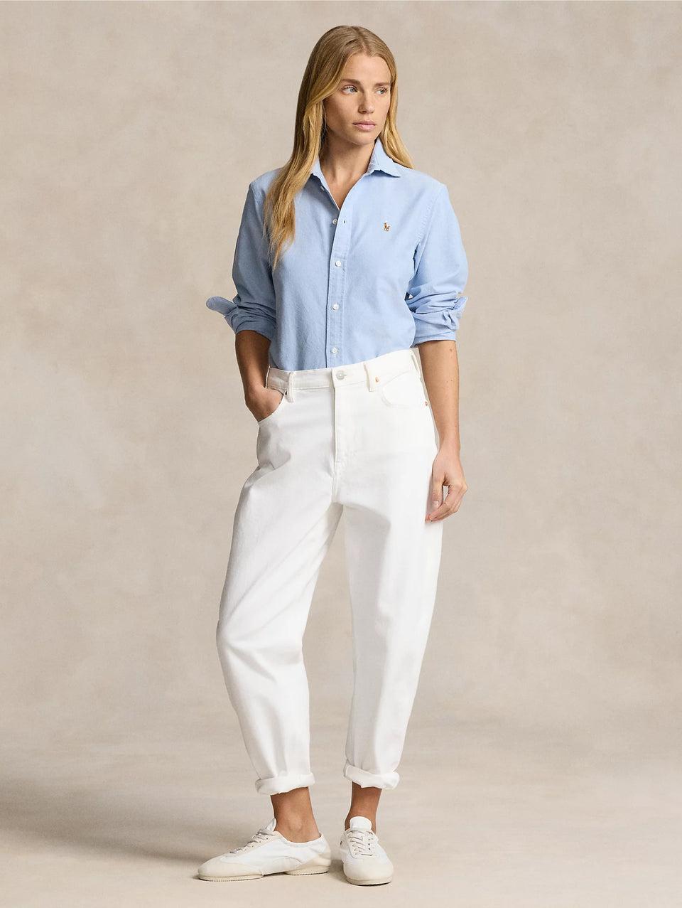 RALPH LAUREN Camicia Slim Fit In Oxford Blu