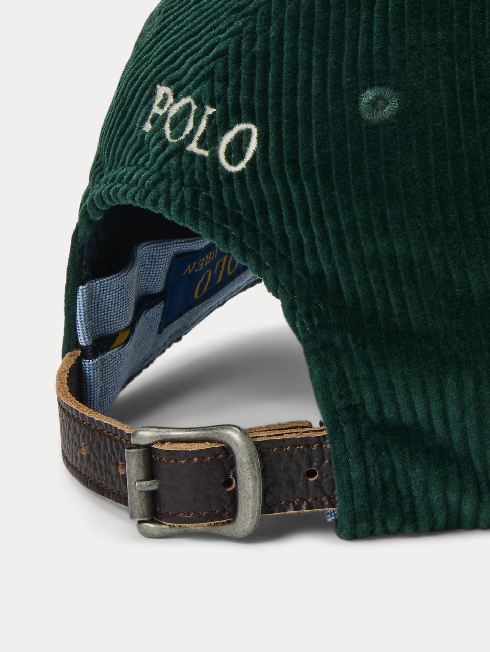 RALPH LAUREN Cappello In Velluto A Coste Verde