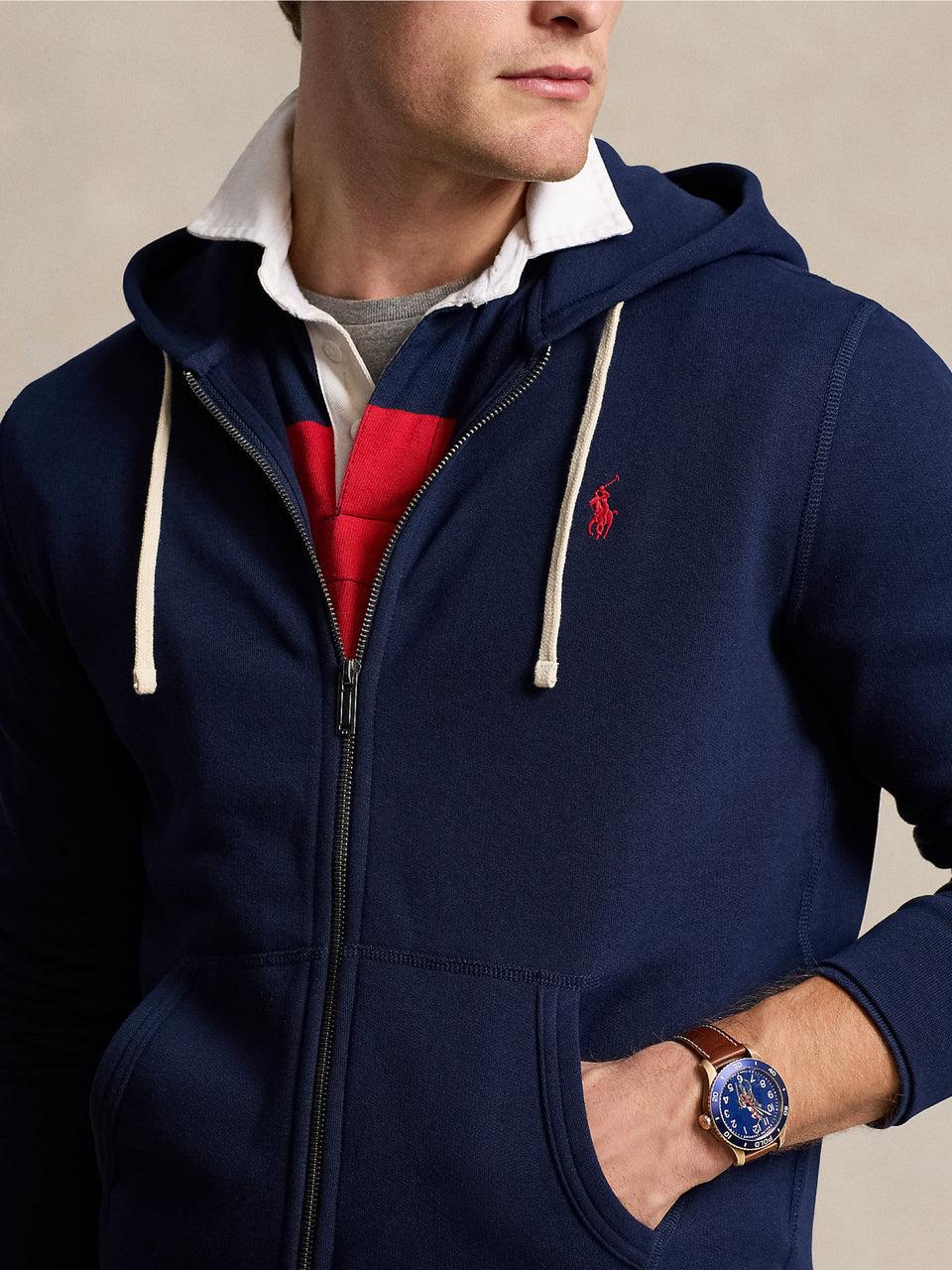 RALPH LAUREN Felpa Con Cappuccio Blu