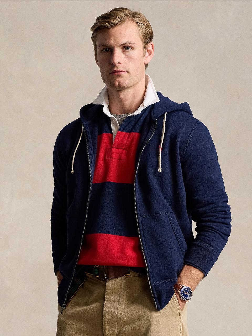 RALPH LAUREN Felpa con Cappuccio Blu