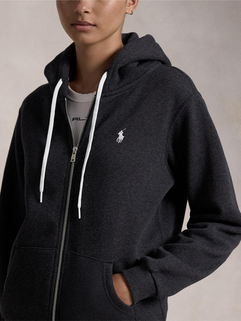RALPH LAUREN Felpa Con Cappuccio Full Zip Nero