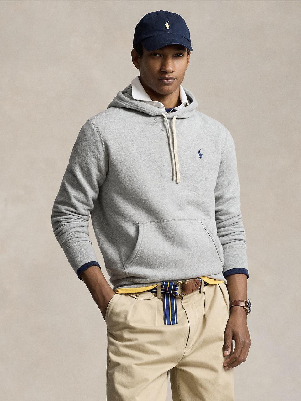 RALPH LAUREN Felpa con Cappuccio Grigio
