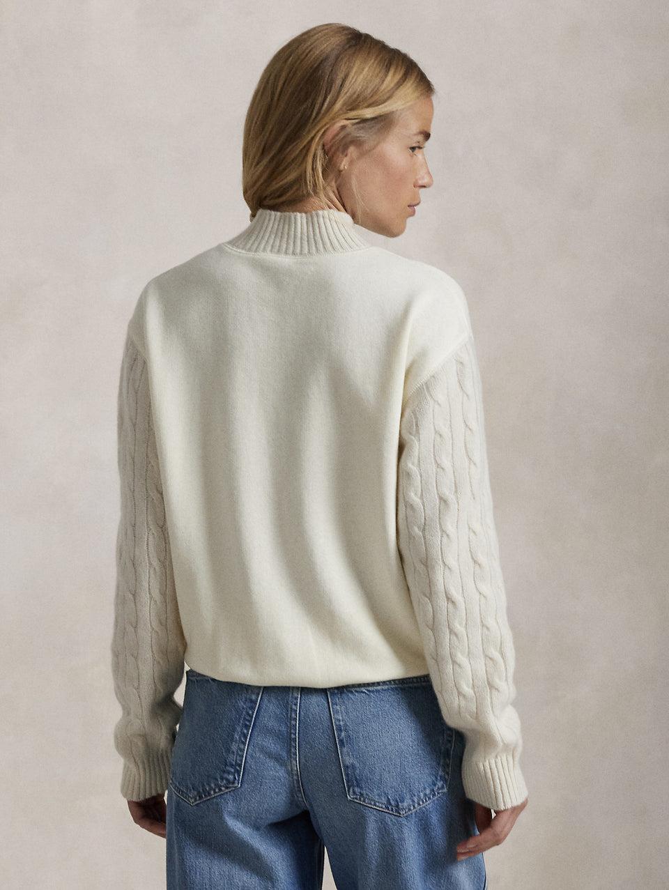 RALPH LAUREN Felpa Con Collo Alto Crema