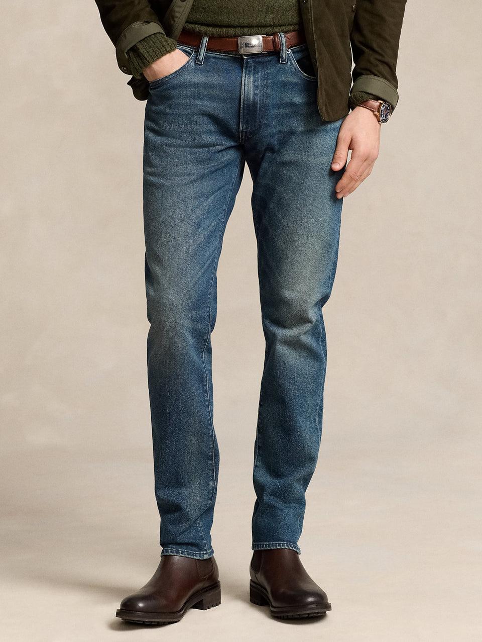RALPH LAUREN Jeans Sullivan in Cotone Stretch Blu