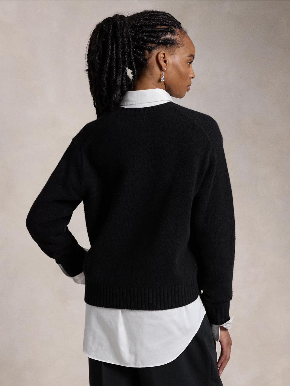 RALPH LAUREN Maglione Polo Bear Con Smoking Nero