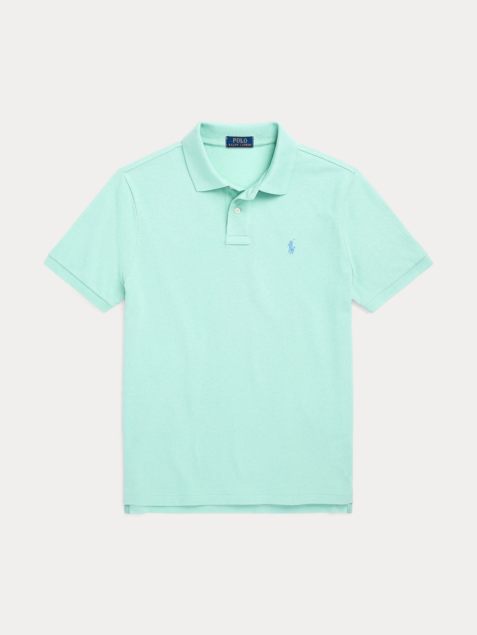 RALPH LAUREN Polo In Mesh Slim Fit Acqua
