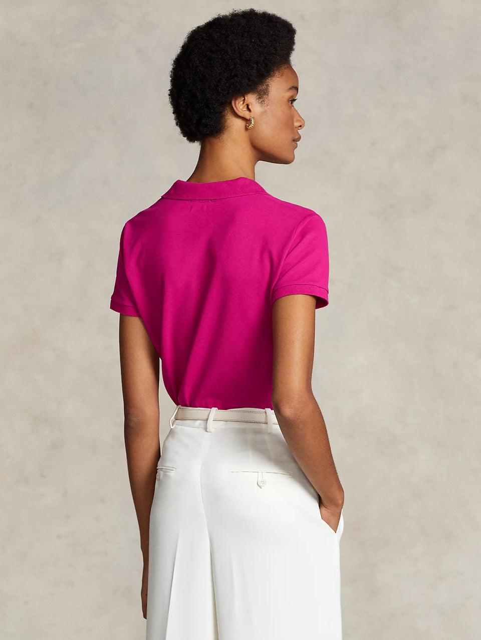 RALPH LAUREN Polo Manica Corta Slim Fit Rosa