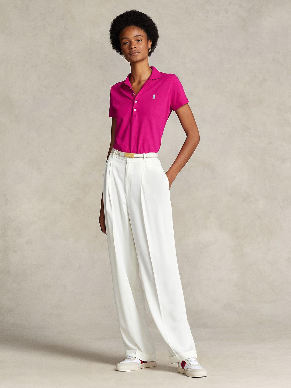 RALPH LAUREN Polo Manica Corta Slim Fit Rosa