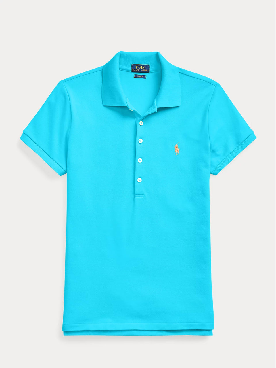 RALPH LAUREN Polo Manica Corta Slim Fit Turchese