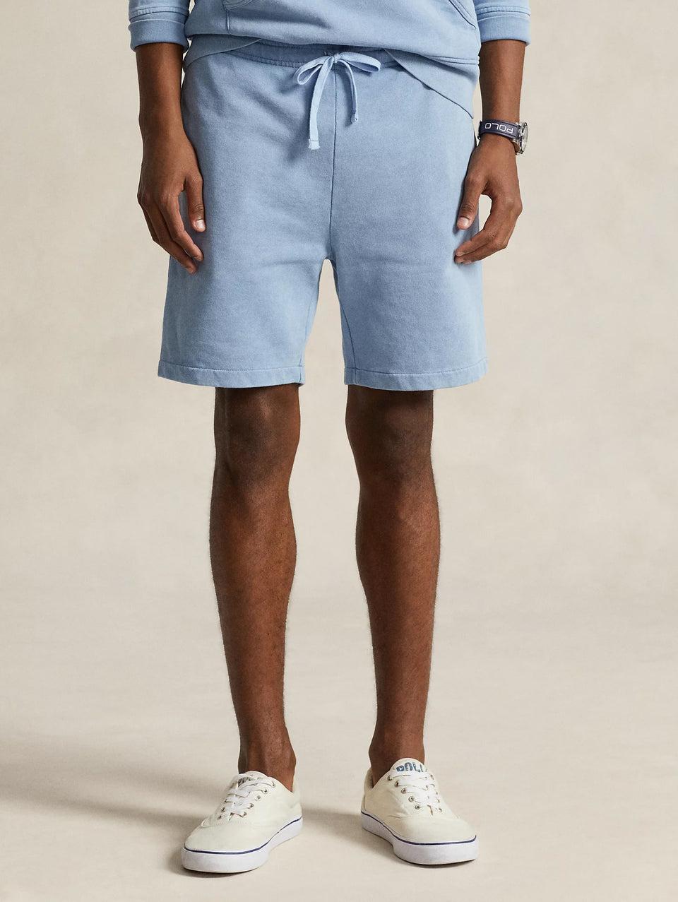 RALPH LAUREN Shorts in Cotone Loopback Celeste