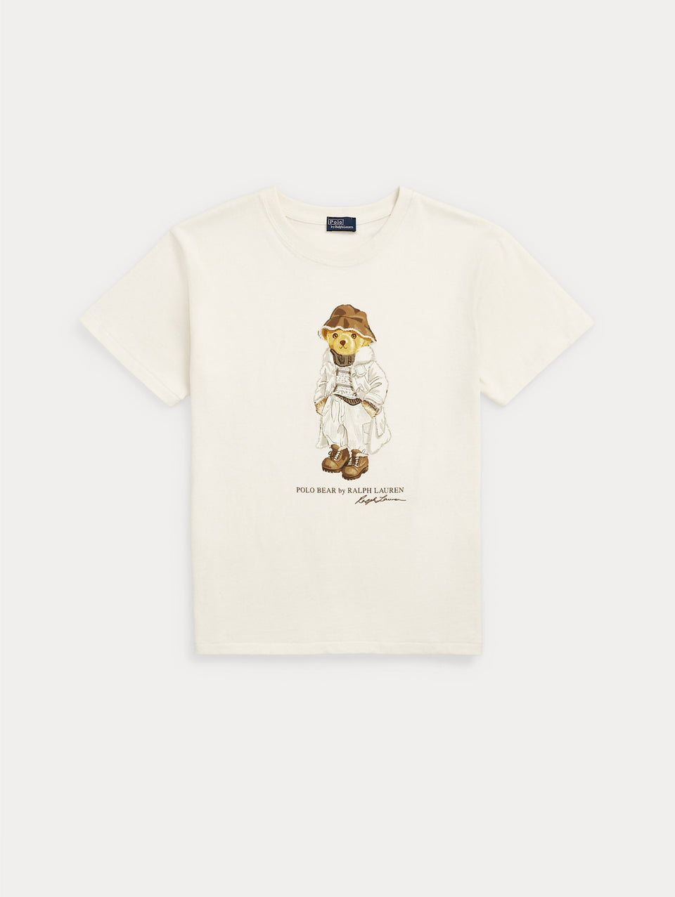 RALPH LAUREN T-shirt Con Stampa Polo Bear Crema