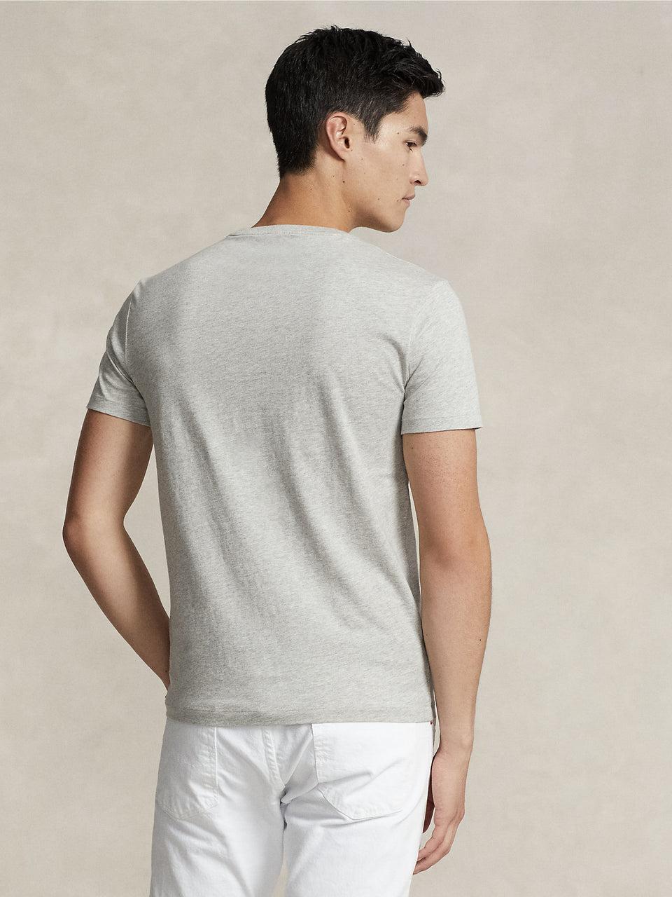 RALPH LAUREN T-shirt In Cotone Basica Grigio