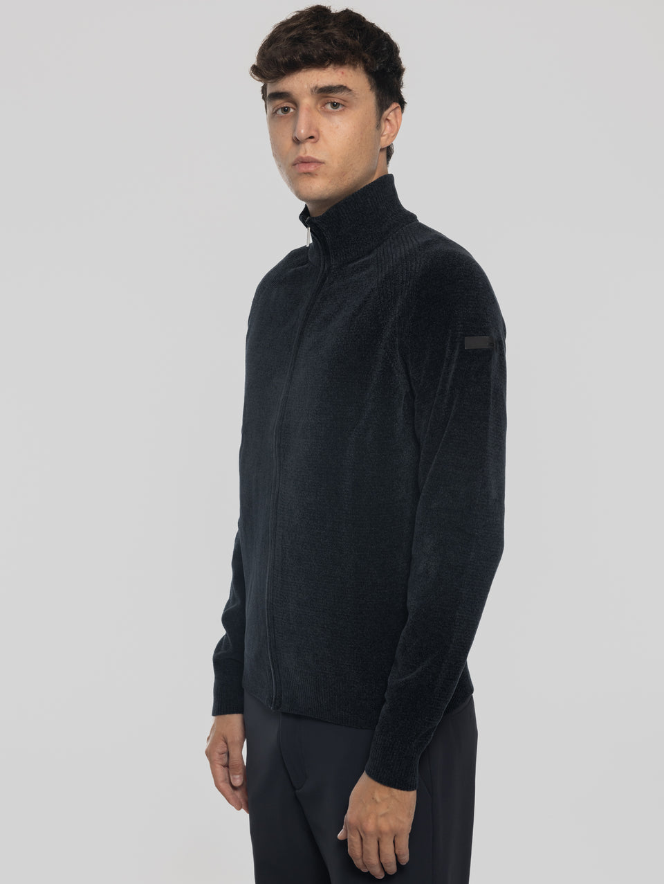 RRD Cardigan In Ciniglia Rasata Blu