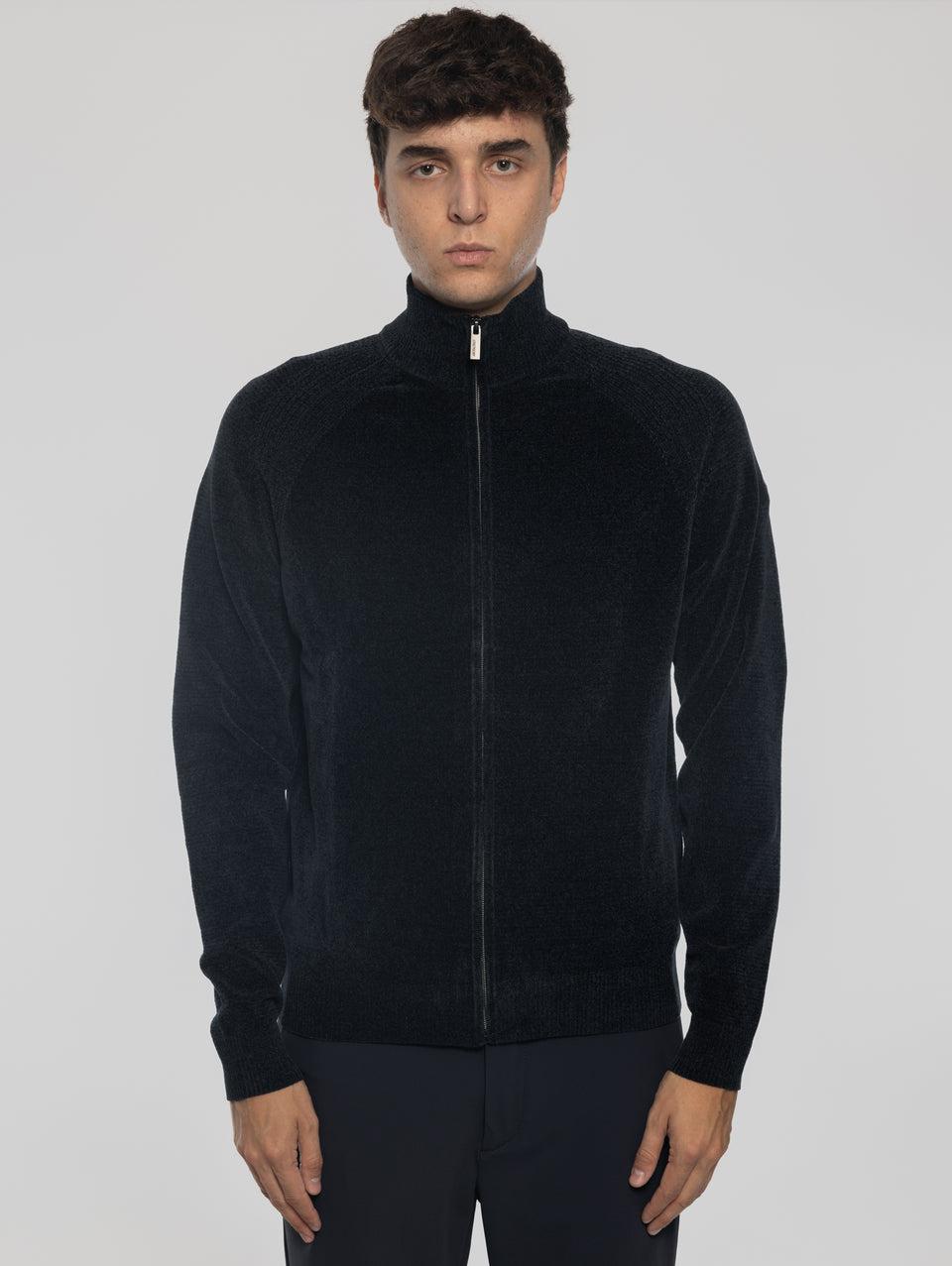 RRD Cardigan in Ciniglia Rasata Blu