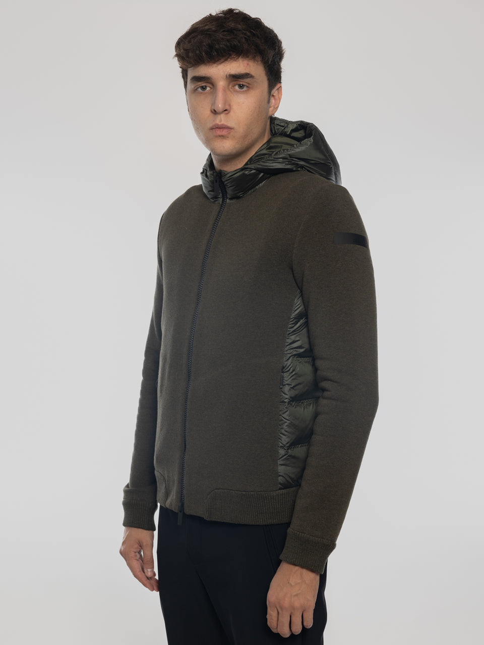 RRD Felpa Con Inserti Laterali Verde