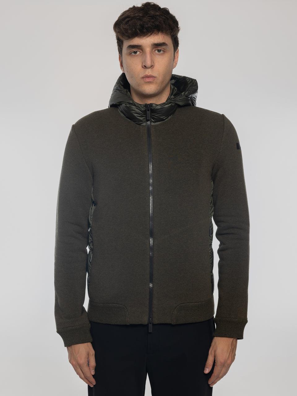 RRD Felpa con Inserti Laterali Verde