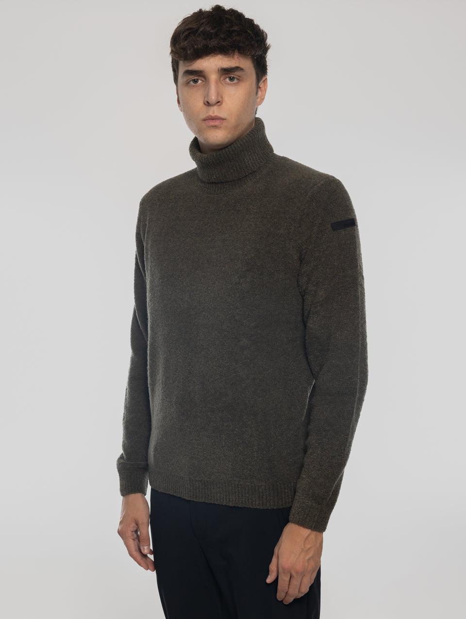 RRD Maglia Dolcevita In Lana Bouclé Militare