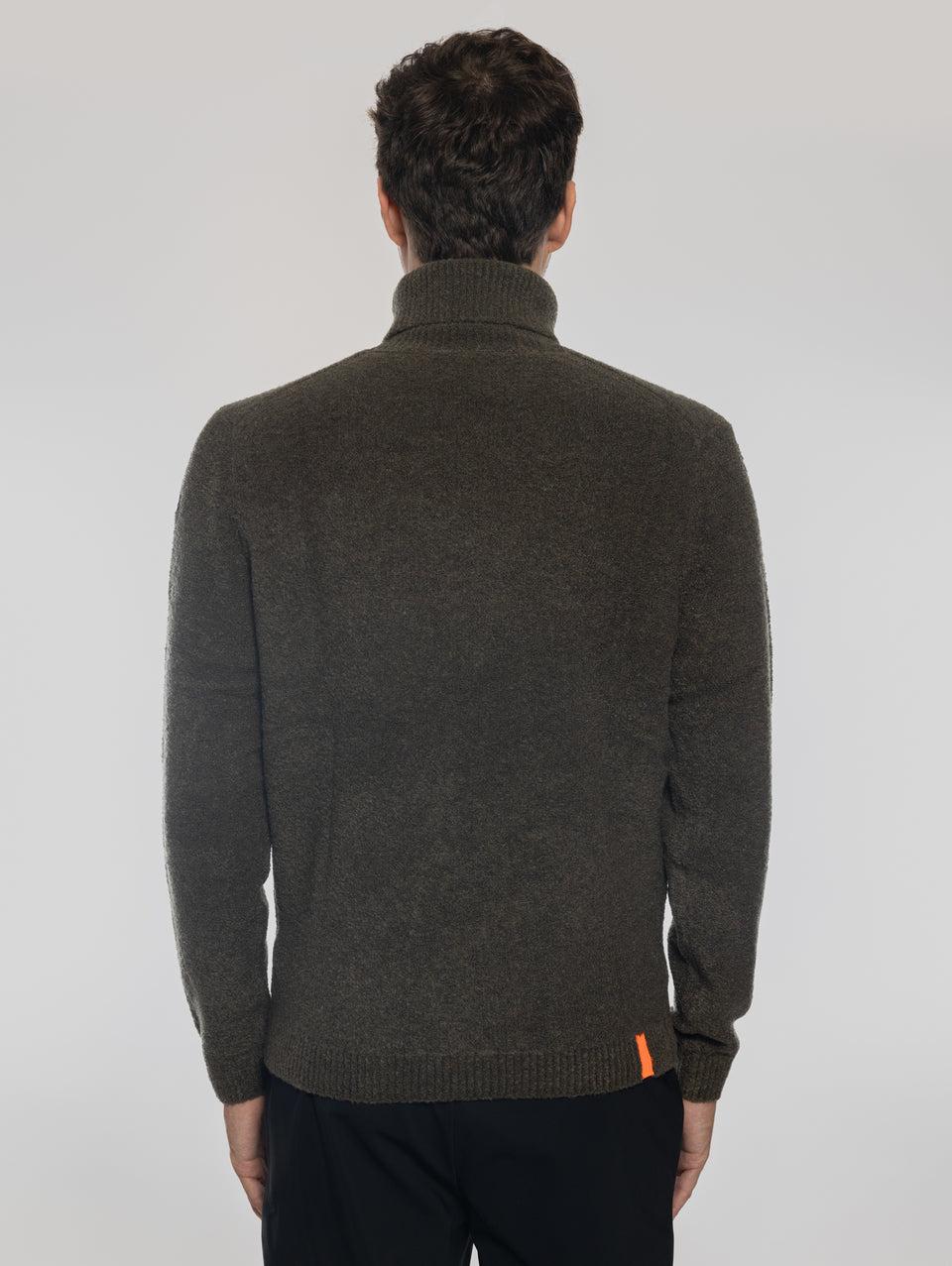 RRD Maglia Dolcevita In Lana Bouclé Militare