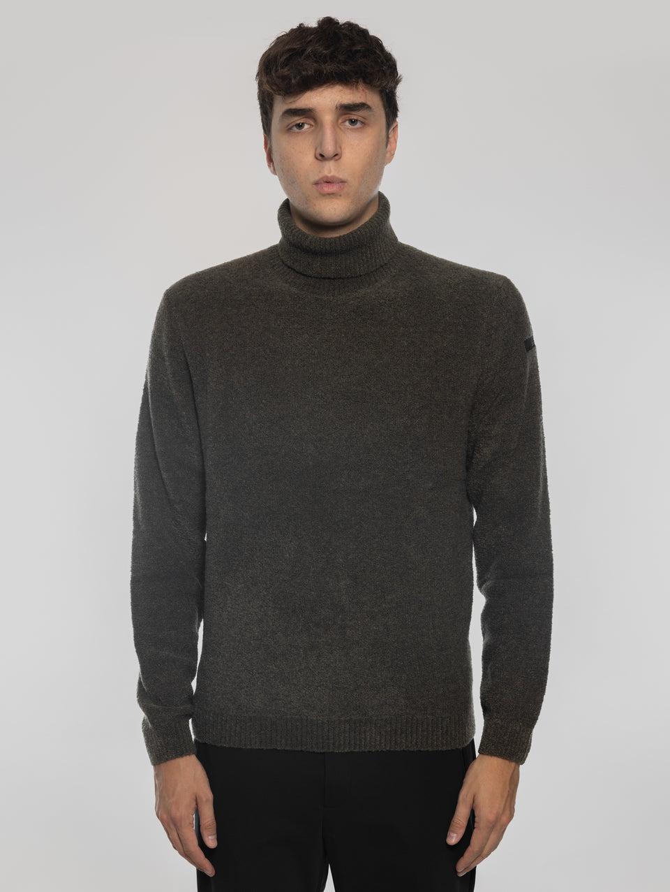 RRD Maglia Dolcevita in Lana Bouclé Militare