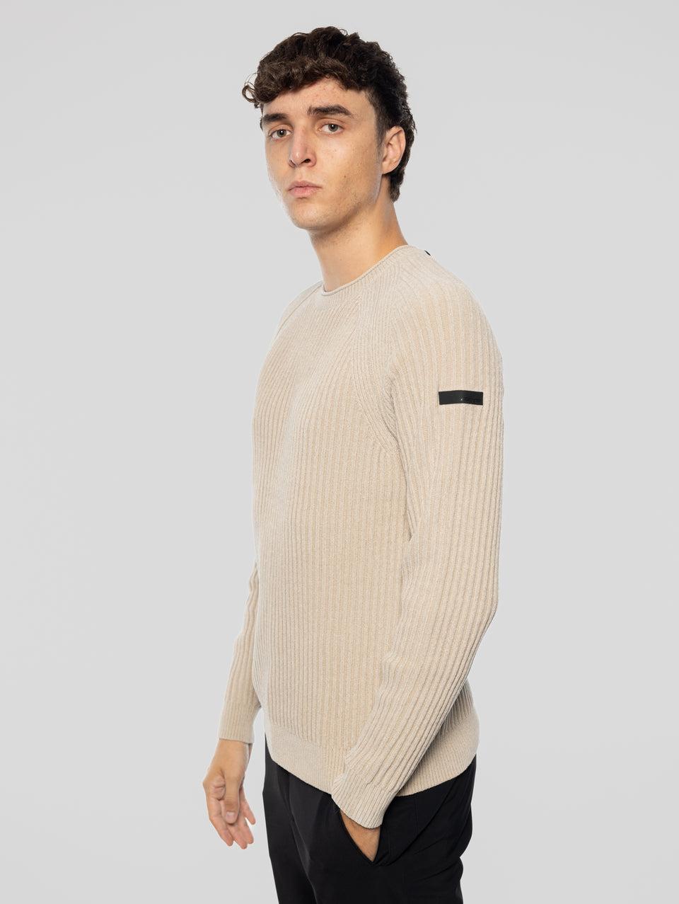 RRD Maglia Girocollo In Ciniglia A Costa Sabbia