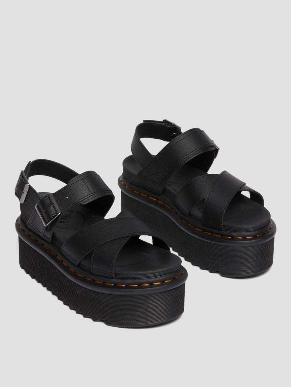 DR. MARTENS Sandali Con Suola Platform Voss Quad Nero