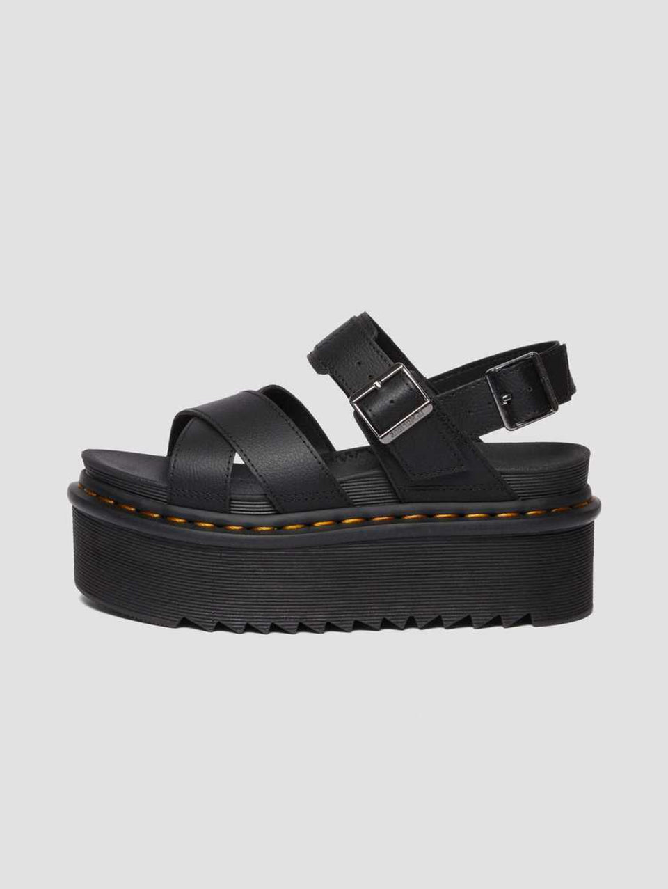 DR. MARTENS Sandali con Suola Platform Voss Quad Nero