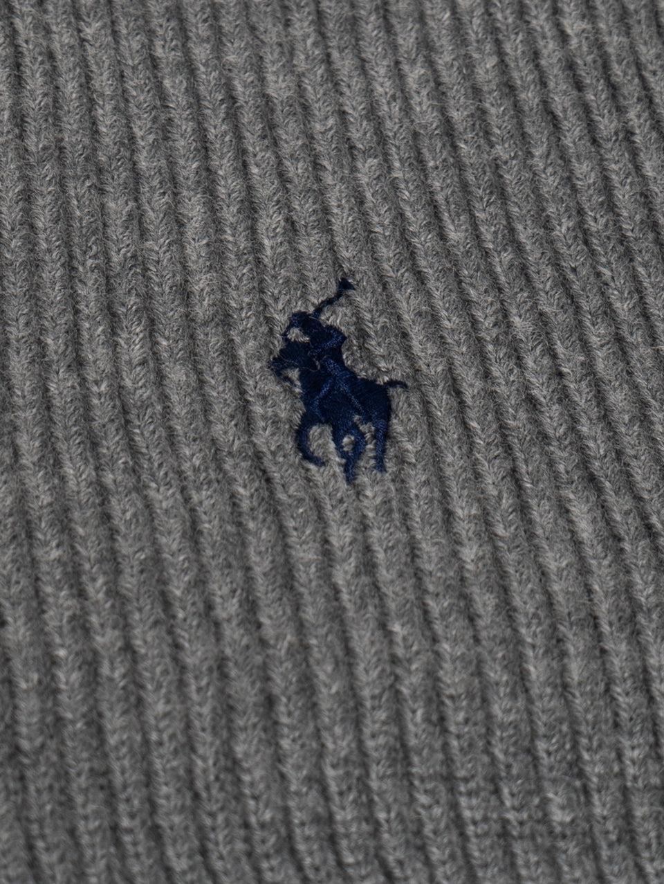 RALPH LAUREN Sciarpa Con Lavorazione A Coste Grigio