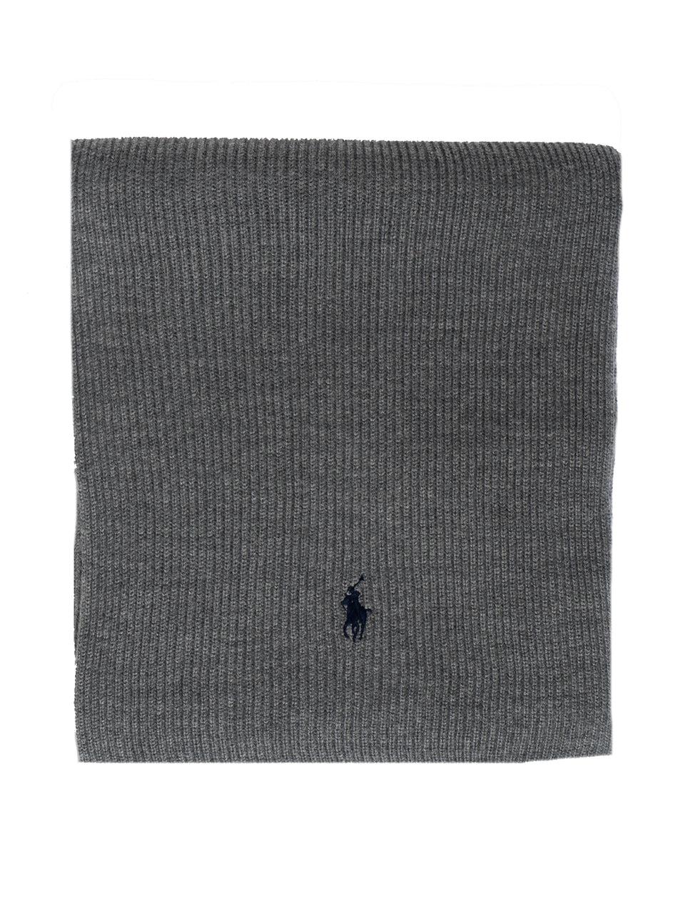 RALPH LAUREN Sciarpa con Lavorazione a Coste Grigio