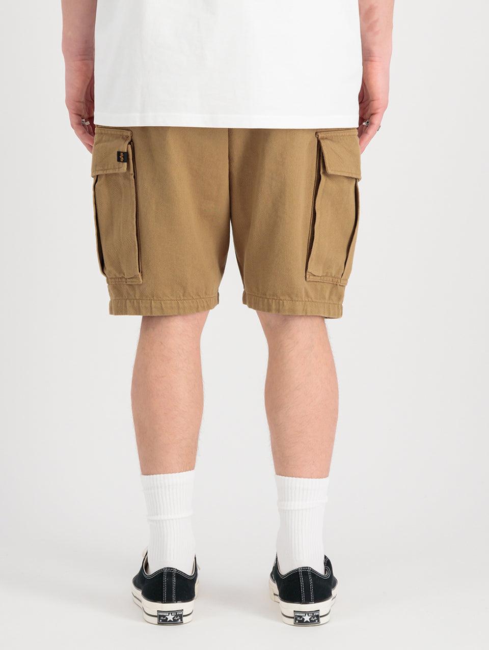 ALPHA INDUSTRIES Shorts Cargo Con Pince In Twill Di Cotone Khaki