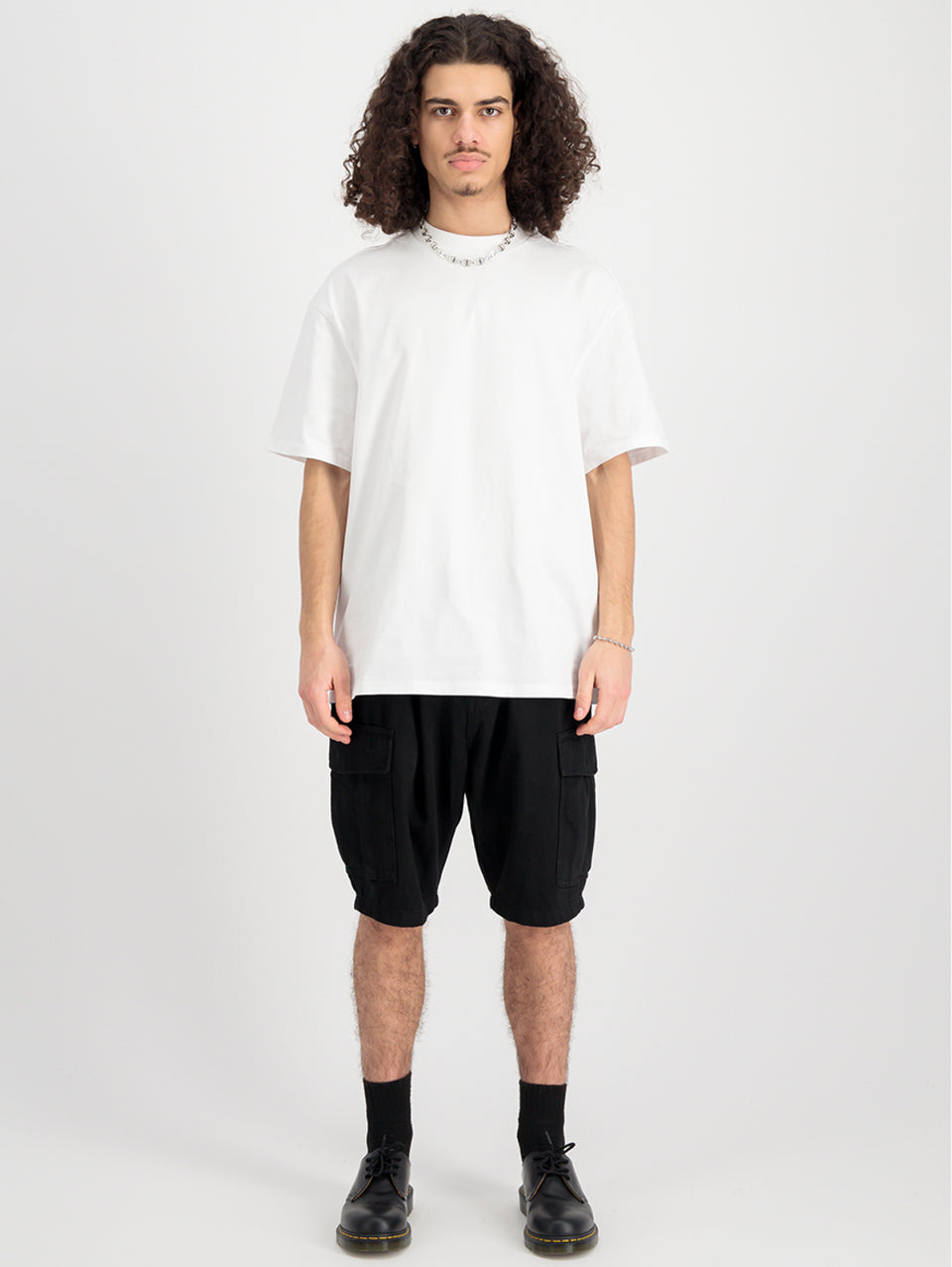 ALPHA INDUSTRIES Shorts Cargo Con Pince In Twill Di Cotone Nero