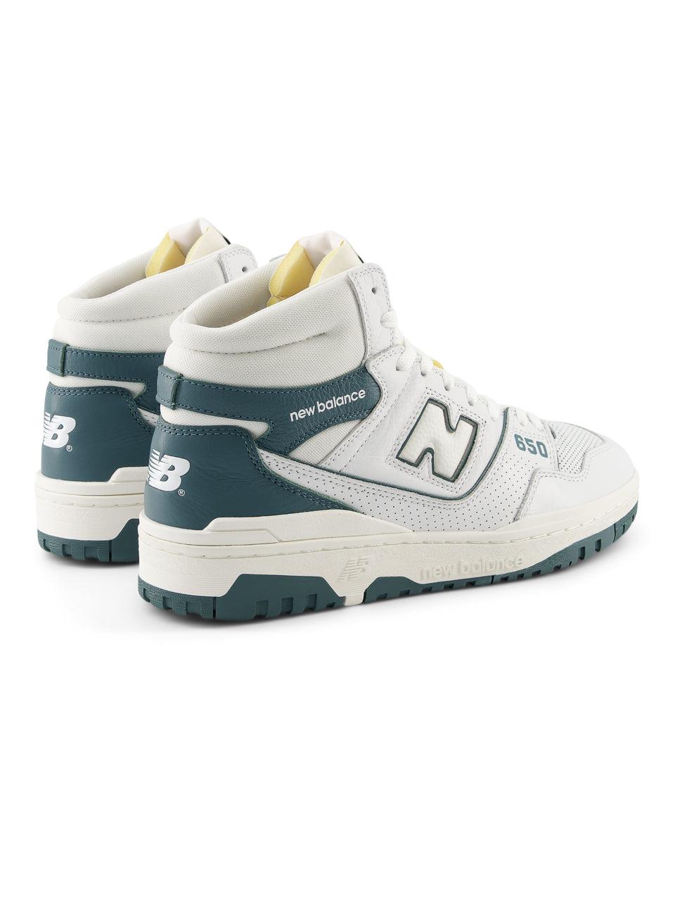 NEW BALANCE Sneakers Alte Retrò 650 Bianco/Petrolio