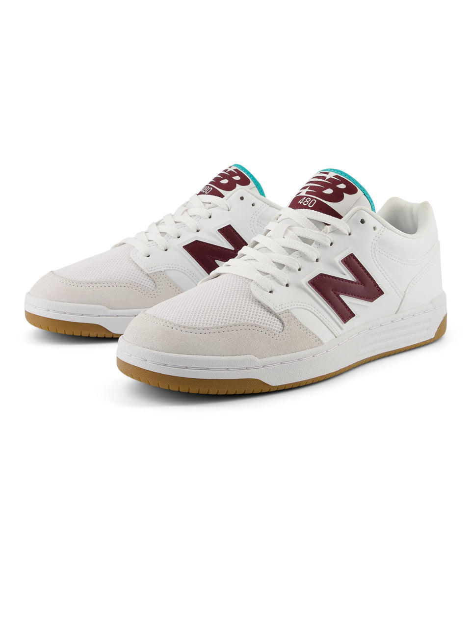 NEW BALANCE Sneakers Basse Da Basket 480 Bianco/Bordeaux
