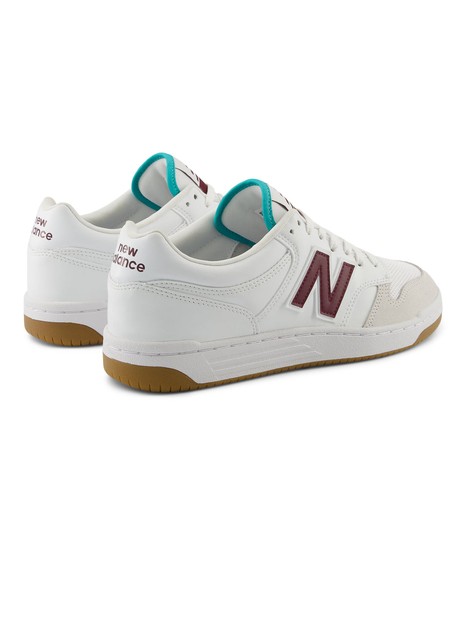 NEW BALANCE Sneakers Basse Da Basket 480 Bianco/Bordeaux