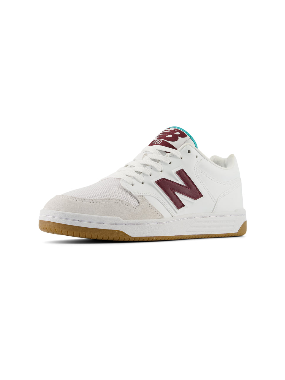 NEW BALANCE Sneakers Basse Da Basket 480 Bianco/Bordeaux