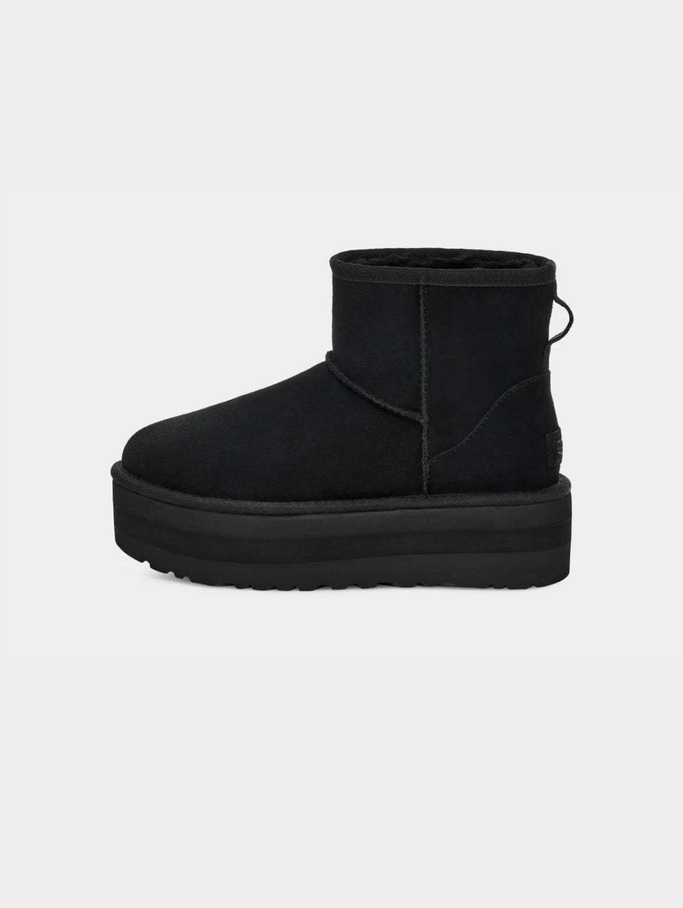 UGG Stivaletti in Montone con Plateau Mini Classic Nero