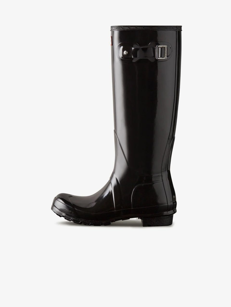 HUNTER Stivaletti Wellington Original in Gomma Lucida Neri