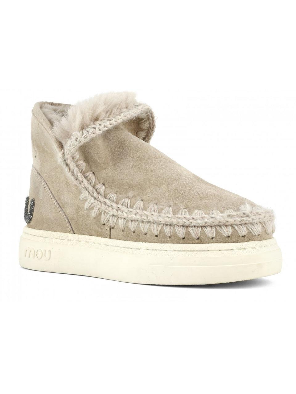 MOU Stivaletto In Montone Sneakers Bold Glitter Cammello