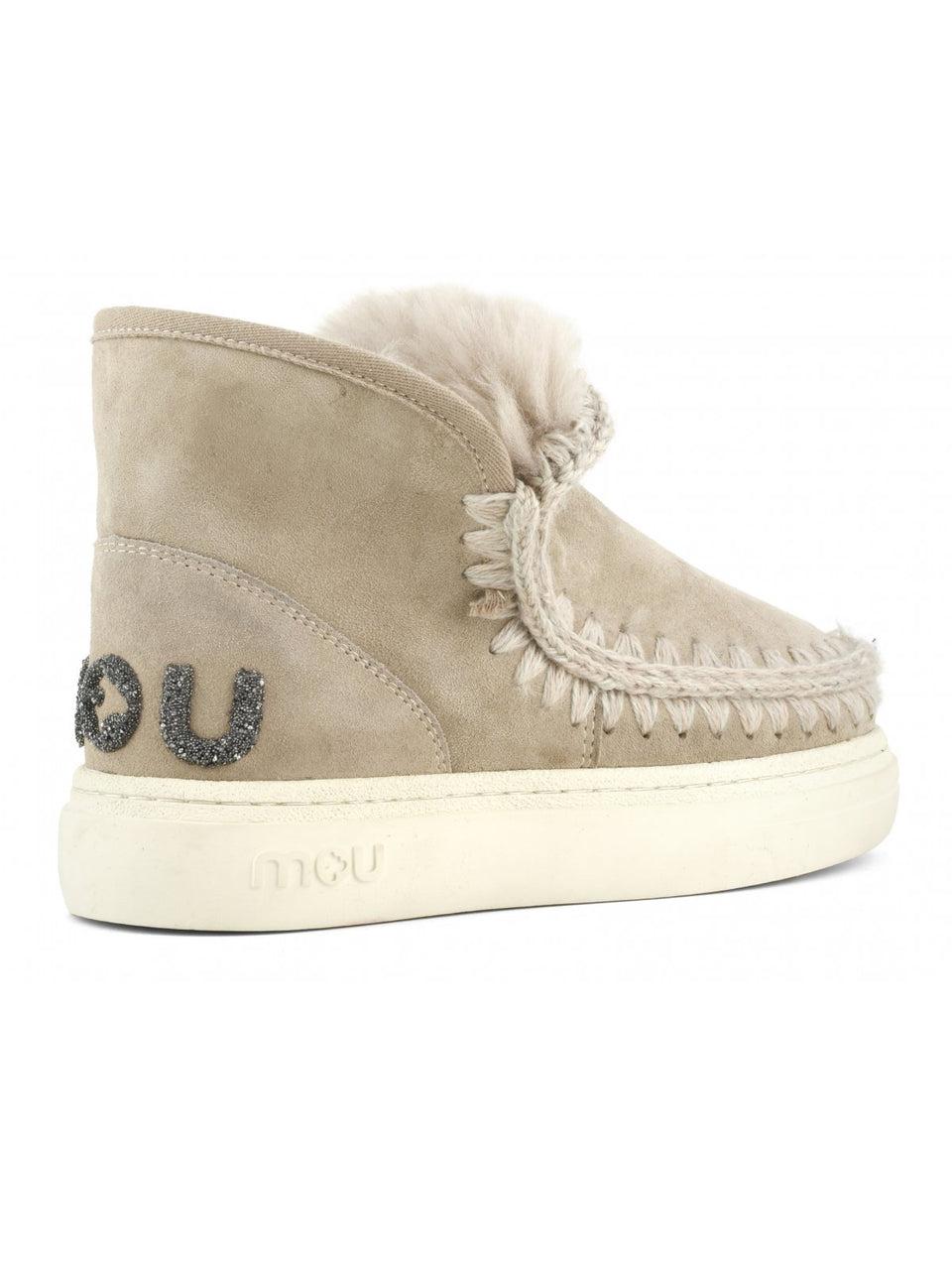 MOU Stivaletto In Montone Sneakers Bold Glitter Cammello