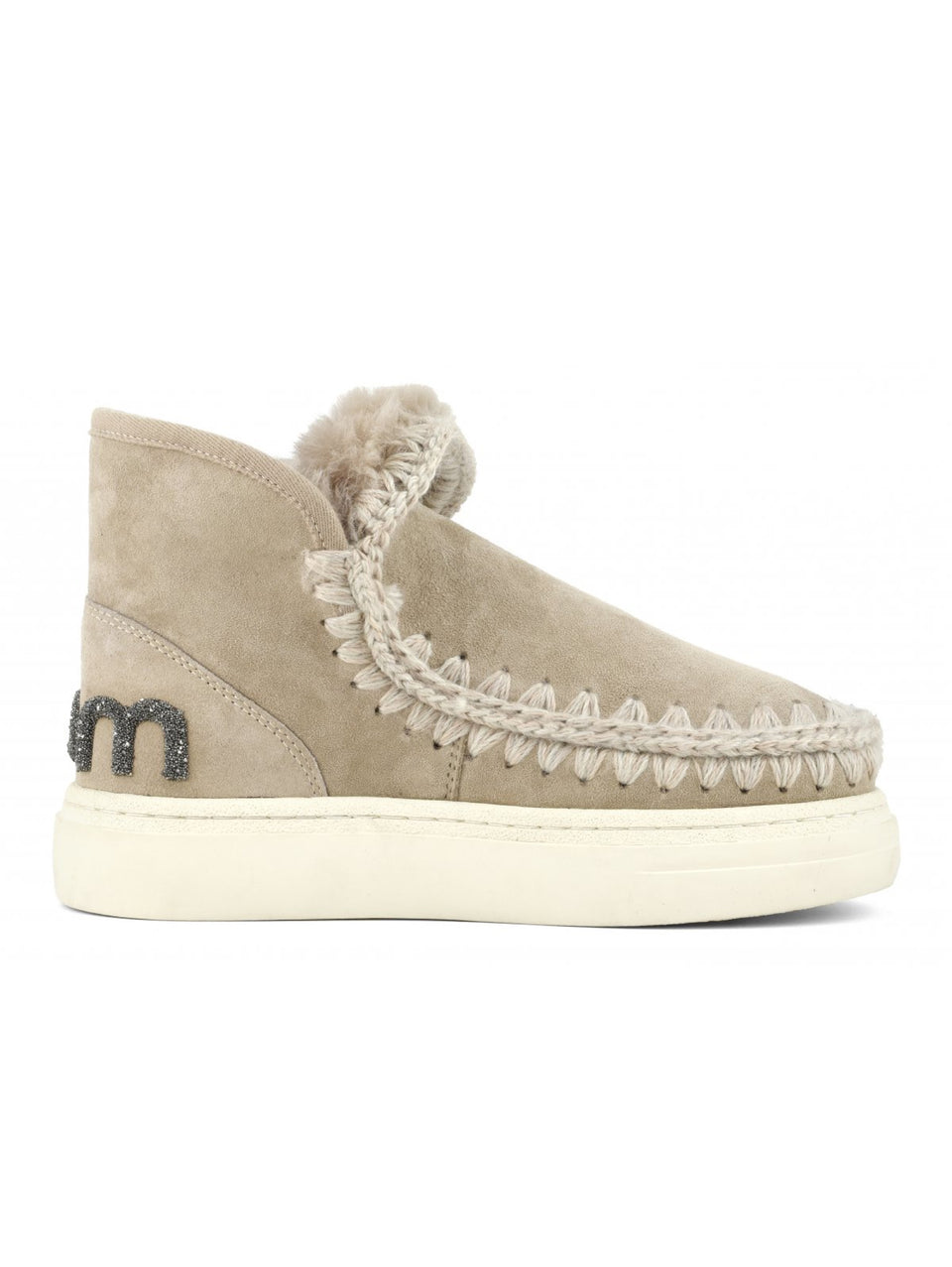 MOU Stivaletto In Montone Sneakers Bold Glitter Cammello
